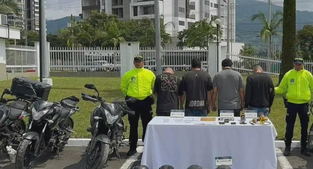 Desarticulan red criminal que robaba motos en Armenia